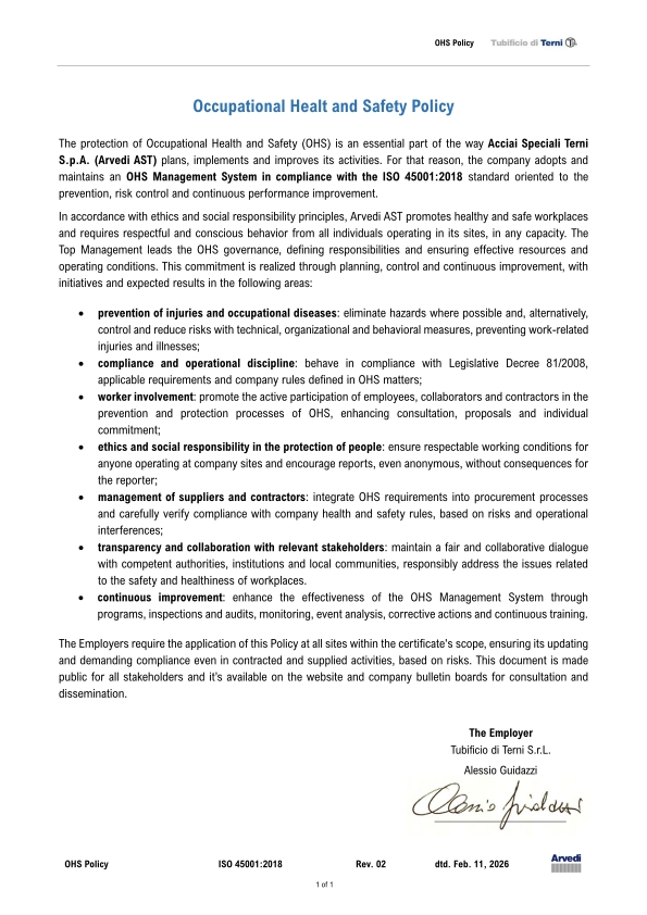 Politica Salute e Sicurezza_Tubificio_Rev. 02_EN_01